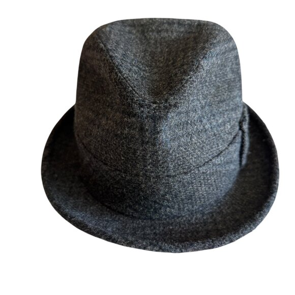 Vintage Van Cort Wool Trilby Cap Fedora Hat Subtle Plaid Streetwear Classic - Picture 6 of 13